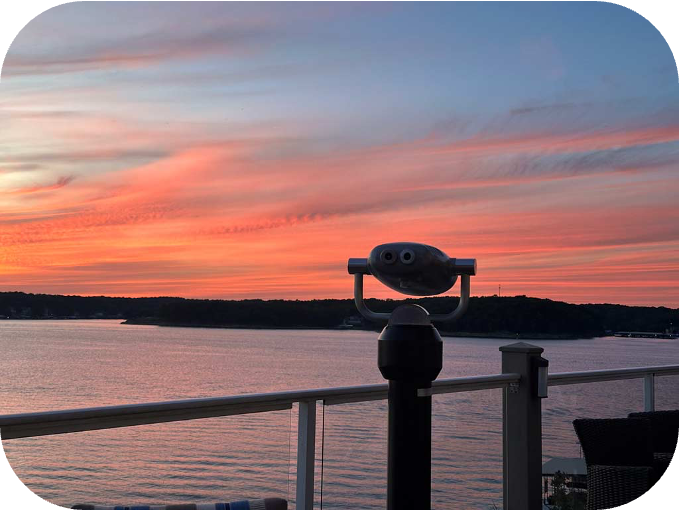 Hi-Spy utsiktskikare - Solnedgång vid vattnet